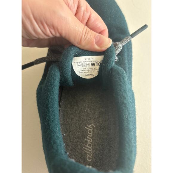Allbirds Aurora Teal Green Mizzle Wool Runner Sneakers Women’s Size 10 - Picture 2 of 9